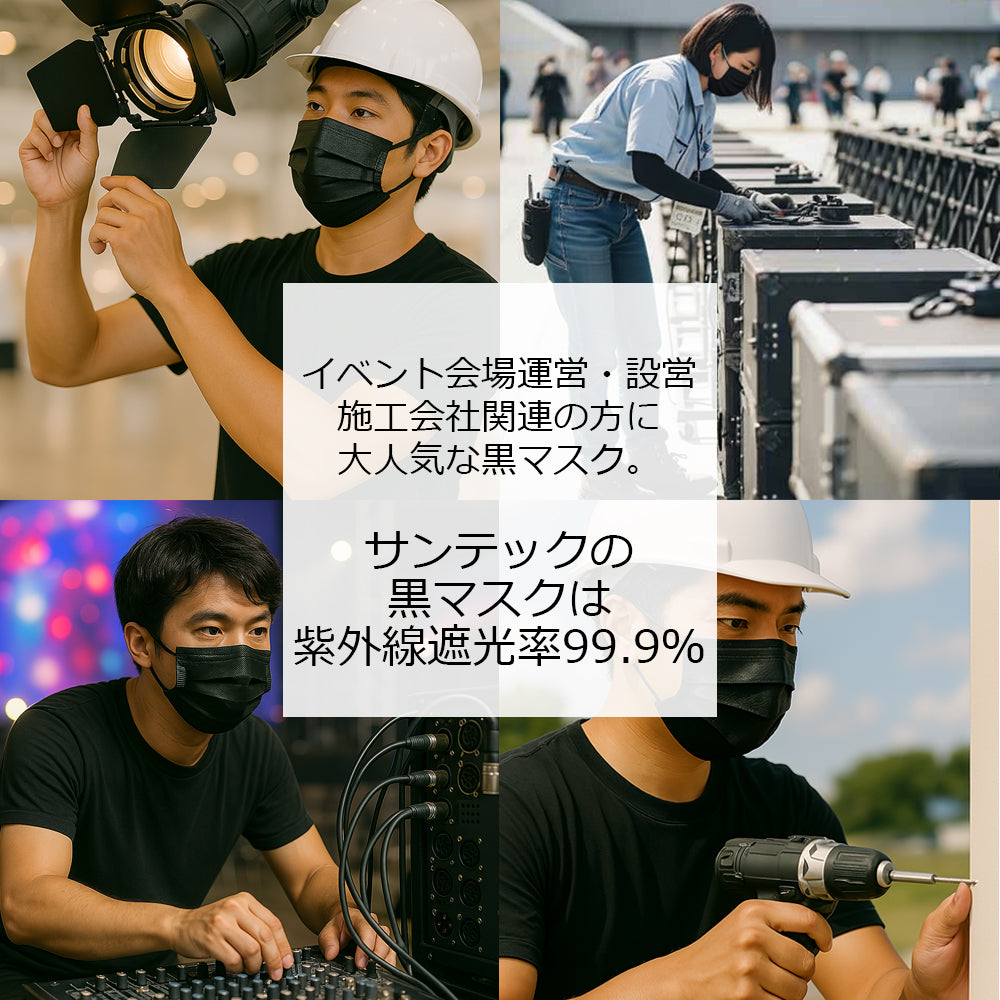 M/Lサイズ 60枚入り 黒不織布マスク(新パッケージ)