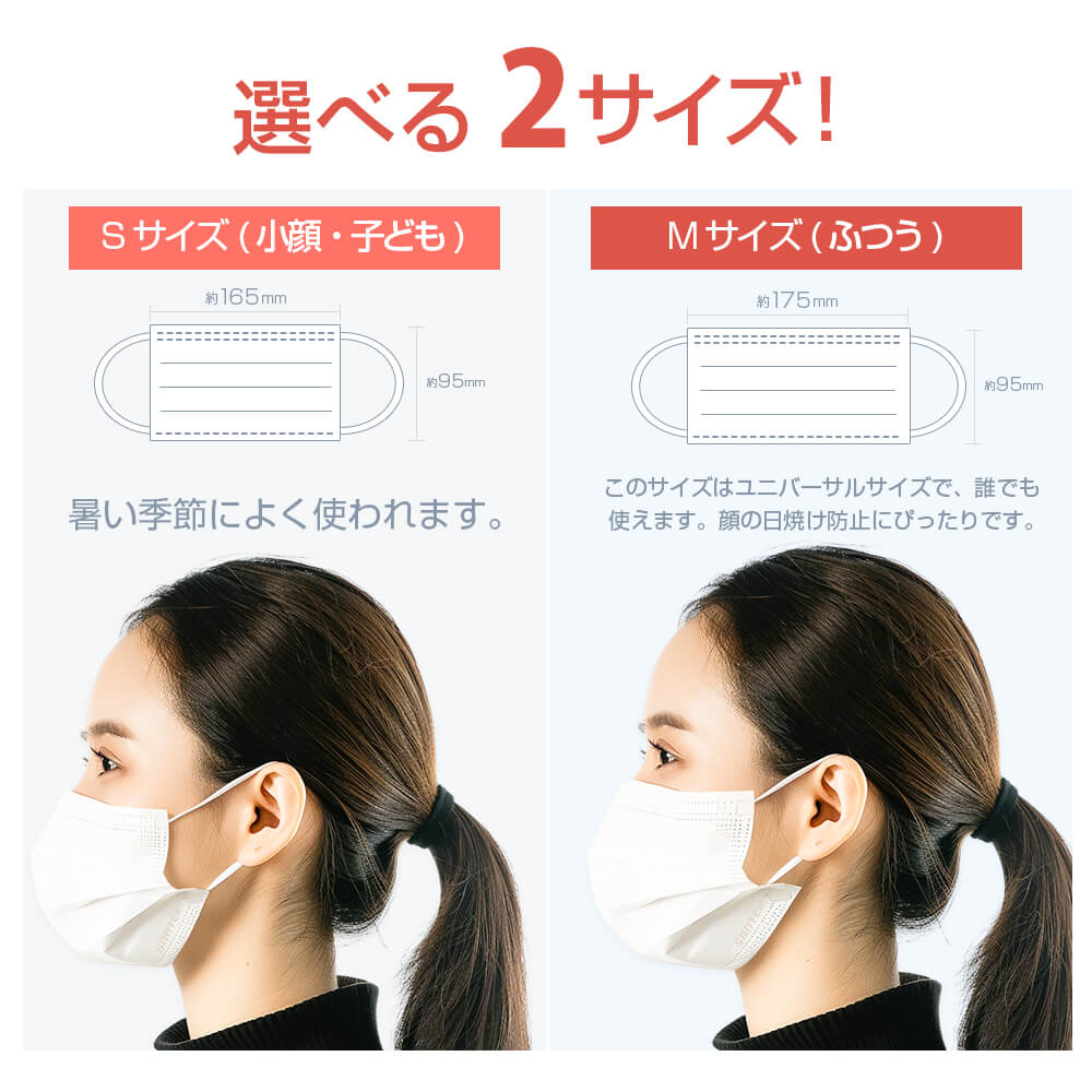 不織布マスク 30枚入り 白(S/Mサイズ)