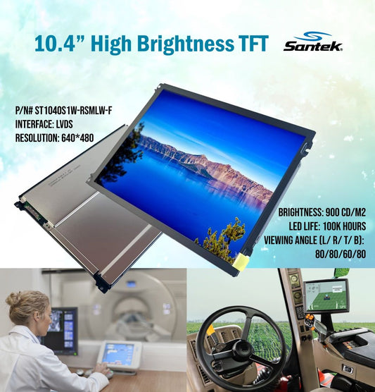Santek LCD商品紹介#3 – 10.4” 高輝度TFT液晶モジュール [ST1040S1W-RSMLW-C]