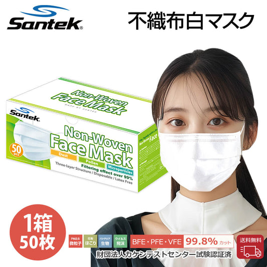Mサイズ　50枚入り　白不織布マスク（旧パッケージ）