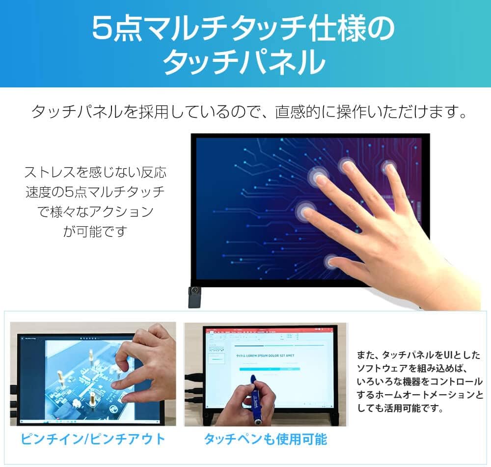 Raspberry Pi対応7インチモニター | タッチパネル搭載 – Santek