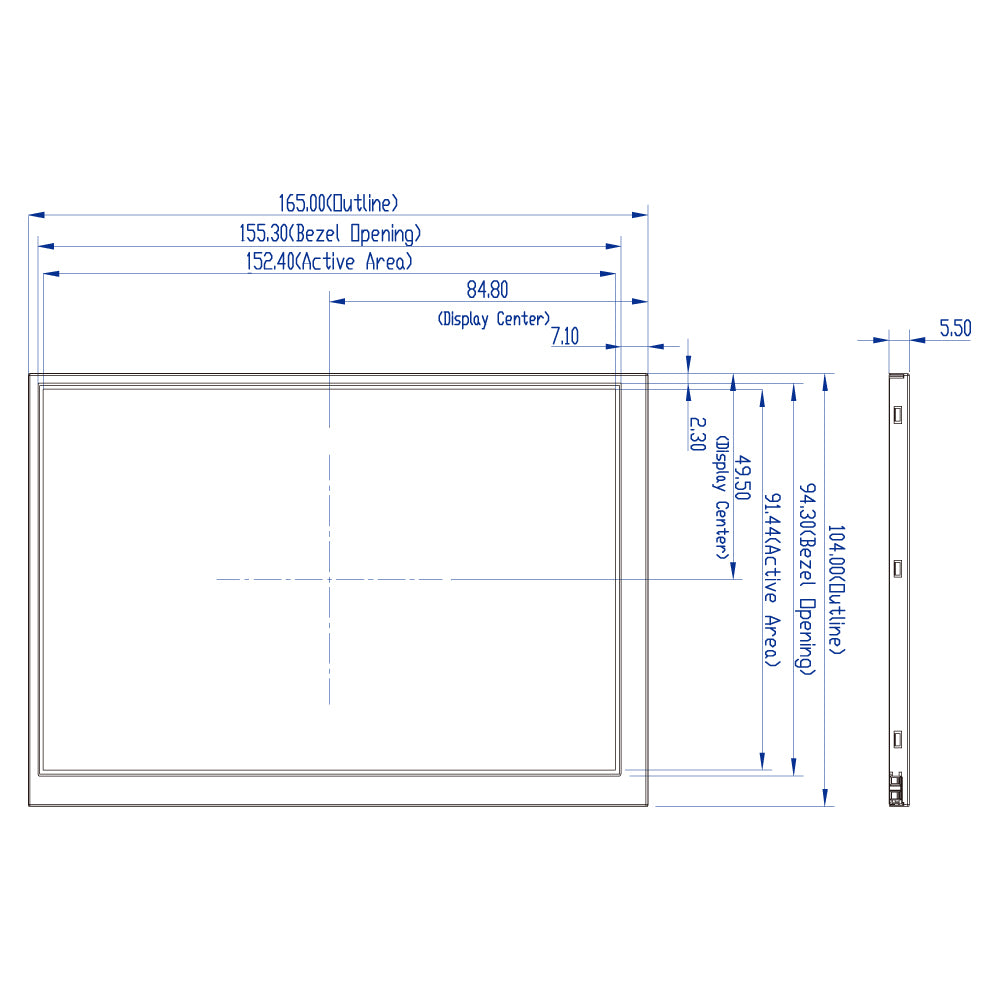 7.0" TFT LCD Module (800 x 480) Anti-Glare [ST0700I7W-RSLW-F]