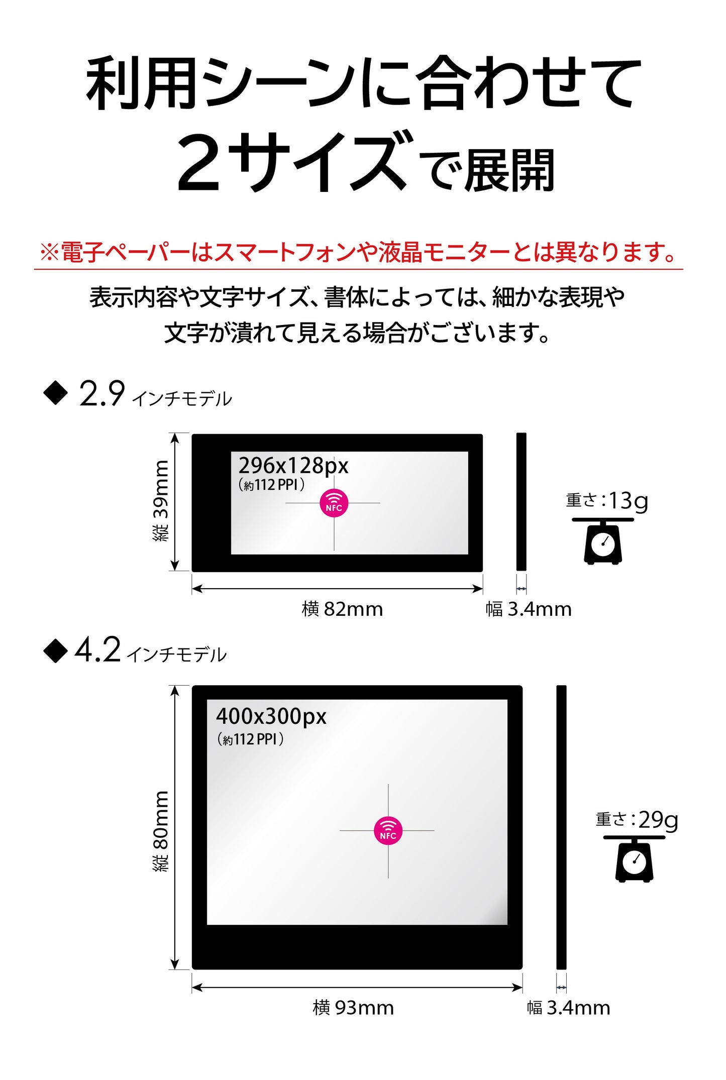 EZ Sign NFC 2-Color E-paper Display
