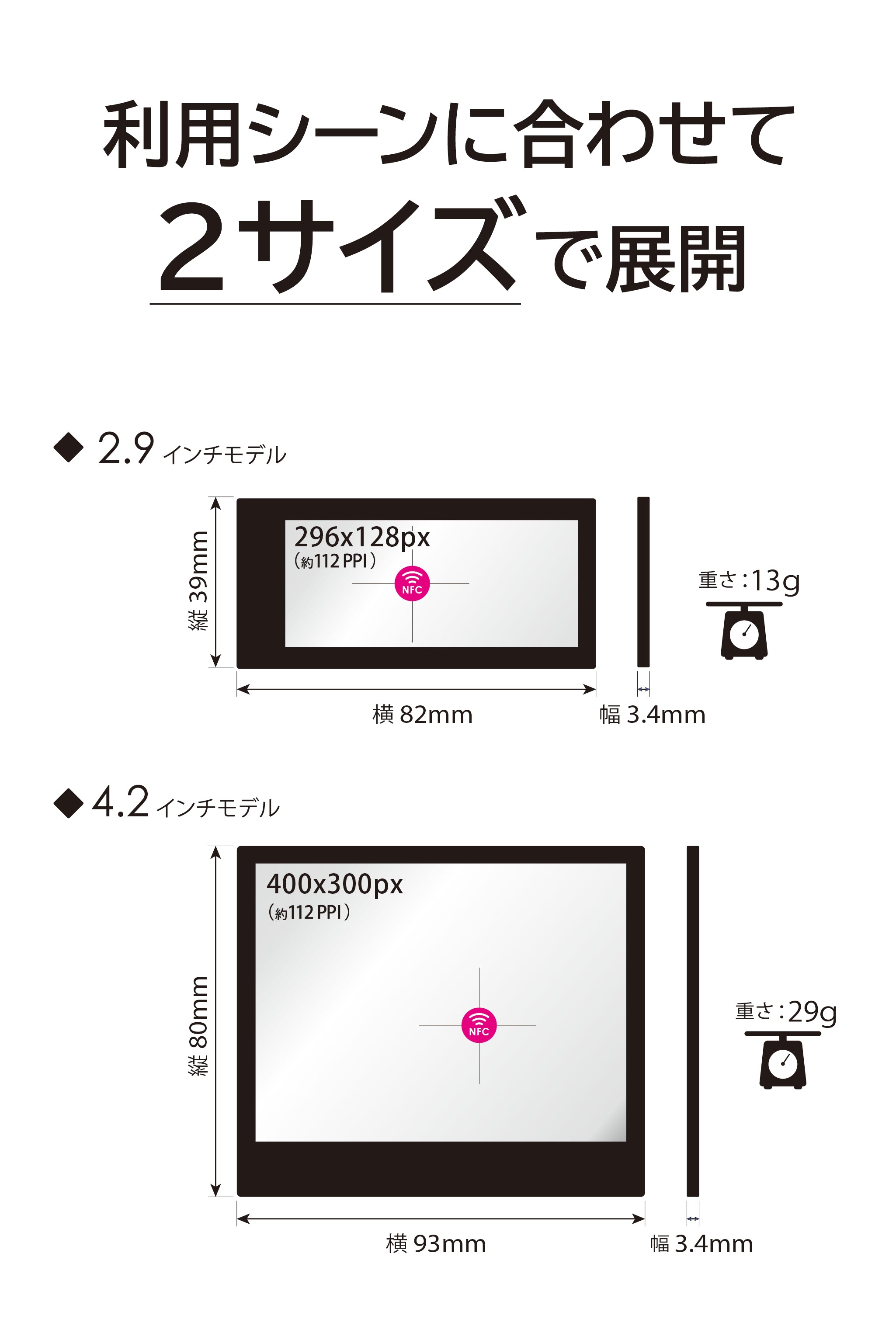 sante様⁑専用出品ページ B!] Santek EZ Sign NFC電子ペーパーディスプレイ｜2.9/4.2インチ 4色