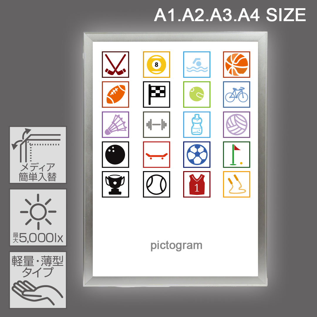 Aluminum Frame LED Light Panel [Flat Type] - Single Side